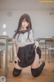 Coser @ Yoko 宅 夏: 黑丝 JK (39 photos)