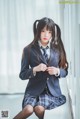 Coser @ 桜 桃 喵 Vol.082: 桜 桃 未熟 2 冬季 制服 丝 秀 (45 photos)